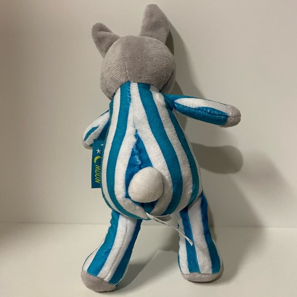 Goodnight Moon Bunny Plush Grey Rabbit Striped Pajamas Stuffed Animal Toy 9 inch - Picture 8 of 11